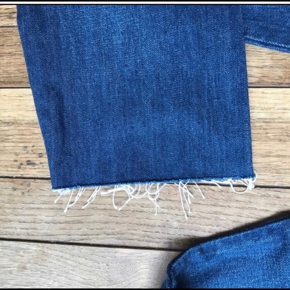 NWT Levi’s Levi Strauss Authorized Vintage 505 Cropped Raw Hem Blue Jeans Sz 30 - Picture 3 of 8